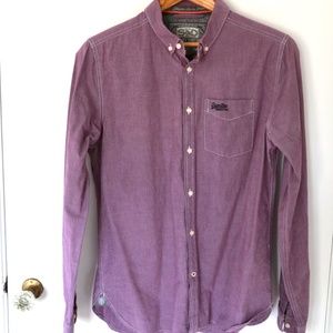 Superdry purple long-sleeve shirt M